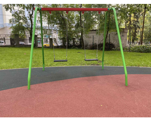 Гойдалка подвійна. Металеві стійки - фото 2