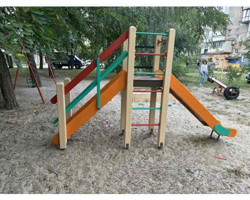 Гірка дитяча зі шведською стінкою - фото 2