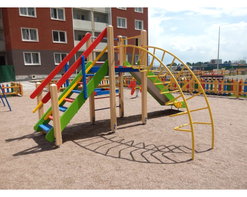 Гірка дитяча зі шведською стінкою та ліаною - фото 3