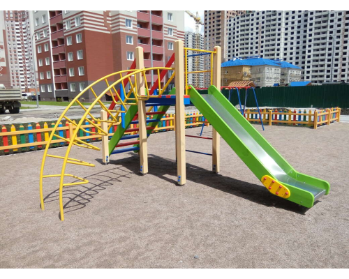 Гірка дитяча зі шведською стінкою та ліаною - фото 4