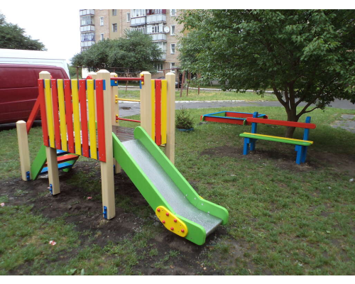 Гірка дитяча зі шведською стінкою. - фото 2 Гірка дитяча зі шведською стінкою. - фото 2