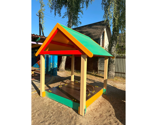 Пісочниця з навісом і кришкою - фото 3