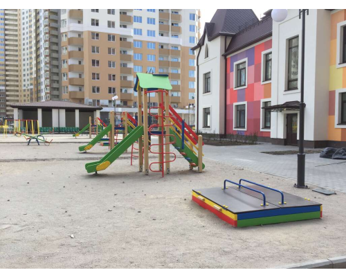 Комплекс дитячий спортивно -ігровий з ліаною та шестом зігзагом(Дах вологостійка фанера) - фото 3