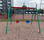 Гойдалка подвійна. Металеві стійки - фото 6 Гойдалка подвійна. Металеві стійки - фото 6