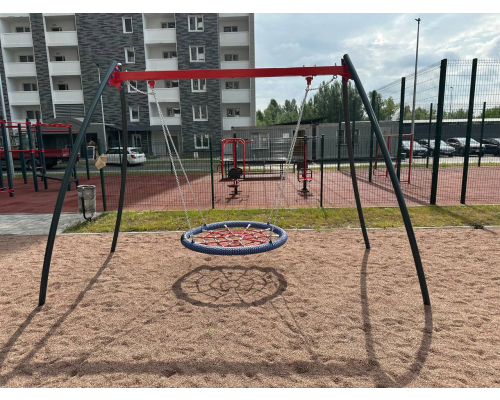 Гойдалка "Гніздо" з гнучкою підвіскою, Металеві стійки - фото 5 Гойдалка "Гніздо" з гнучкою підвіскою, Металеві стійки - фото 5