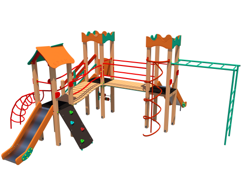 Комплекс дитячий спортивно -ігровий "Розвага" - фото 1