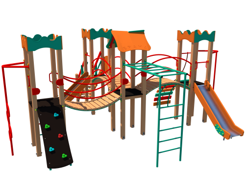 Комплекс дитячий спортивно -ігровий Чотири Башти "Корона" - фото 1