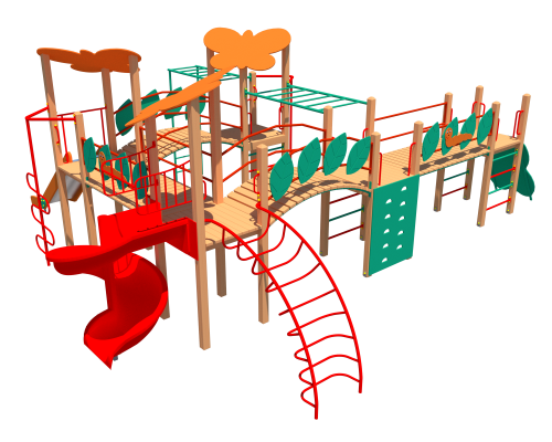 Комплекс дитячий спортивно -ігровий П'ять башт - "Метелик" - фото 1