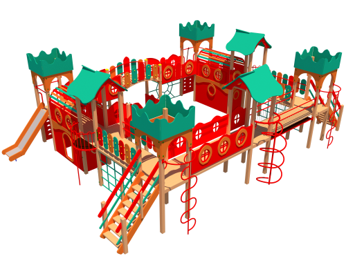 Комплекс дитячий спортивно -ігровий "Замок" - фото 1