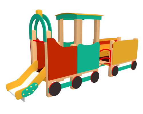 Потяг дитячий ігровий з вагоном - фото 1