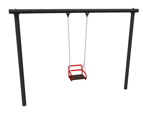 Гойдлака на металевих стійках одинарна - фото 1 Гойдлака на металевих стійках одинарна - фото 1