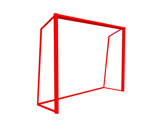 Ворота футбольні, тренувальні. 1,5 х 2 м, без сітки (Комплект 2шт.) Суцільнозварені - фото 1