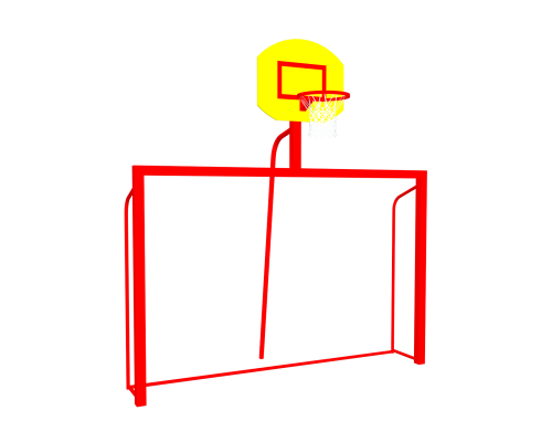 Ворота міні-футбольні для дитячого садочка 1,5х2м з баскетбольним щитом, з сіткою (Комплект 2шт.) Розбірні - фото 1 Ворота міні-футбольні для дитячого садочка 1,5х2м з баскетбольним щитом, з сіткою (Комплект 2шт.) Розбірні - фото 1