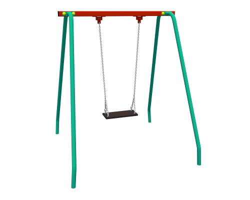 Гойдалка одинарна. Металеві стійки - фото 1 Гойдалка одинарна. Металеві стійки - фото 1