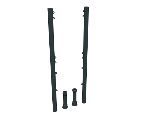 Стійки волейбольні (Комплект 2 шт.), переносні (зі стаканами) без сітки - фото 1