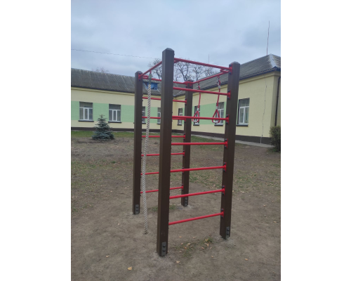 Стінка шведська з канатом та кільцями - фото 6