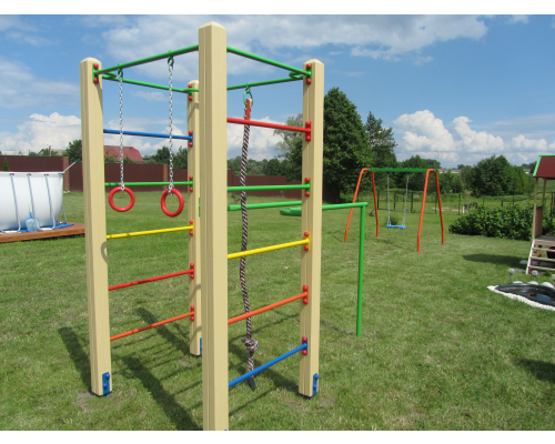 Стінка шведська з канатом, брусами та турніком - фото 4 Стінка шведська з канатом, брусами та турніком - фото 4