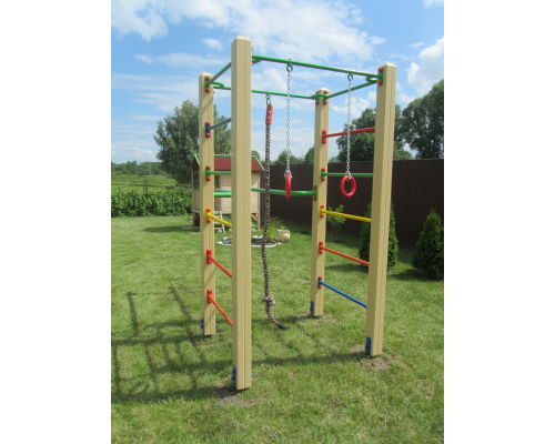 Стінка шведська з канатом, брусами та турніком - фото 3 Стінка шведська з канатом, брусами та турніком - фото 3