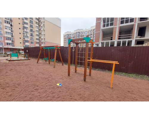 Сітка канатна з брусами, турніком та канатом для лазання - фото 2