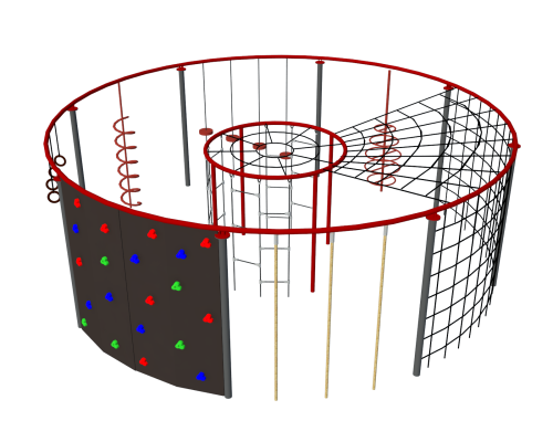 Комплекс Канатний спортивно-ігровий зі скелелазкою - фото 1
