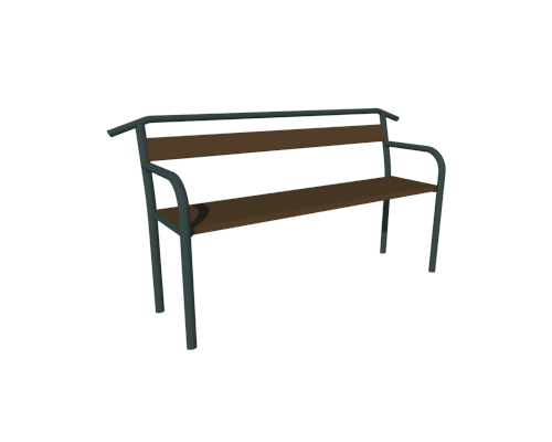 Лавка зі спинкою - фото 1 Лавка зі спинкою - фото 1