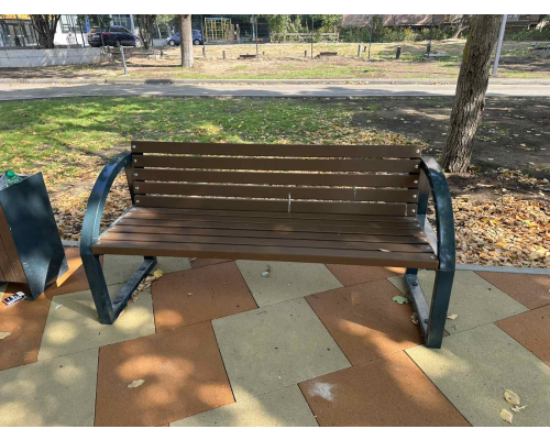 Лавка паркова зі спинкою, антивандальна - фото 4