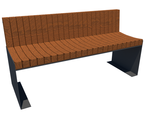 Лавка зі спинкою - фото 1