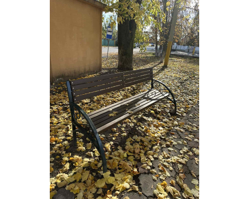 Лавка паркова з кованими  елементами - фото 3