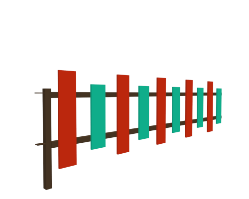 Огорожа кольорова різнорівнева. - фото 1 Огорожа кольорова різнорівнева. - фото 1