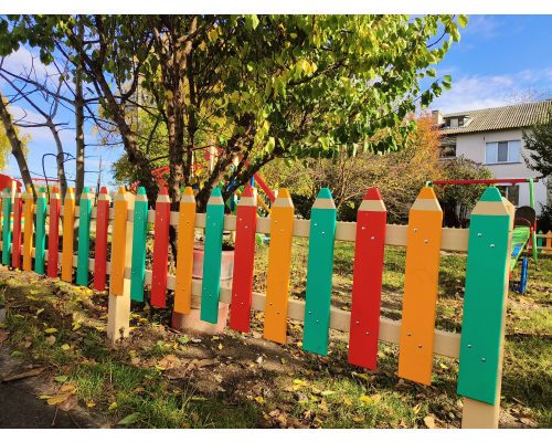 Огорожа &quot;Кольорові Олівці&quot; зі стійками - фото 6