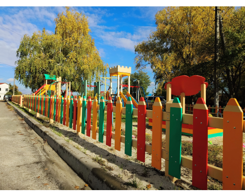 Огорожа &quot;Кольорові Олівці&quot; зі стійками - фото 4