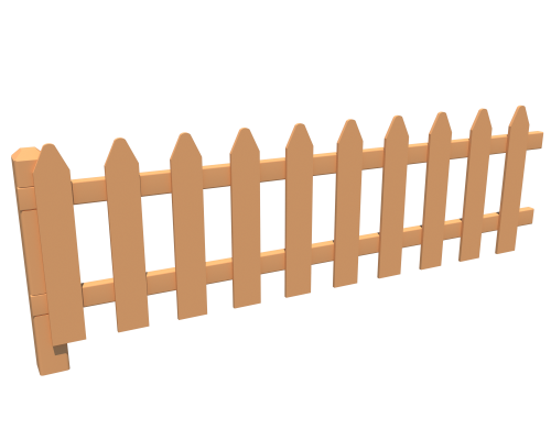 Огорожа &quot;Кольорові Олівці&quot; зі стійками (без фарбування) - фото 1