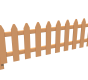 Огорожа &quot;Кольорові Олівці&quot; зі стійками (без фарбування) - фото 1