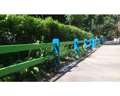 Огорожа зі стійками (блок 2м, 2 бруса). - фото 5 Огорожа зі стійками (блок 2м, 2 бруса). - фото 5