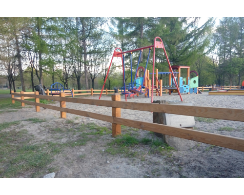 Огорожа зі стійками (блок 2м, 2 бруса). - фото 2 Огорожа зі стійками (блок 2м, 2 бруса). - фото 2