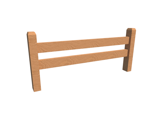 Огорожа зі стійками (блок 2м, 2 бруса). - фото 1 Огорожа зі стійками (блок 2м, 2 бруса). - фото 1