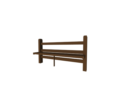 Огорожа зі стійками та лавкою  (блок 2 м, 2 бруса). - фото 1 Огорожа зі стійками та лавкою  (блок 2 м, 2 бруса). - фото 1