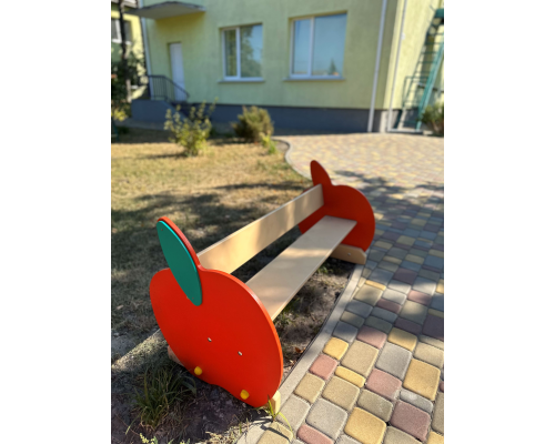 Лавка дитяча &quot;Яблучко&quot; зі спинкою - фото 3