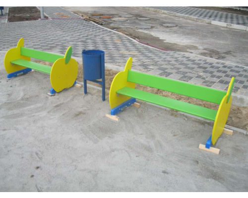 Лавка дитяча &quot;Яблучко&quot; зі спинкою - фото 2