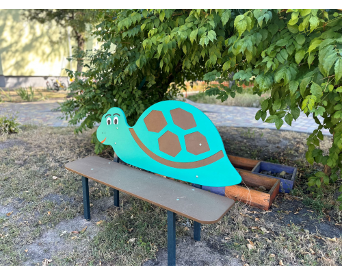 Лавка дитяча "Черепаха" зі спинкою - фото 4 Лавка дитяча "Черепаха" зі спинкою - фото 4