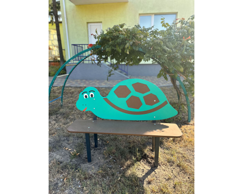 Лавка дитяча "Черепаха" зі спинкою - фото 3 Лавка дитяча "Черепаха" зі спинкою - фото 3
