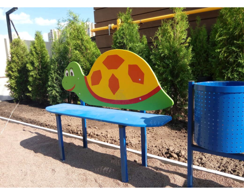 Лавка дитяча "Черепаха" зі спинкою - фото 2 Лавка дитяча "Черепаха" зі спинкою - фото 2