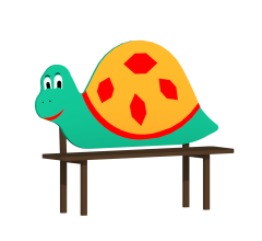 Лавка дитяча "Черепаха" зі спинкою Лавка дитяча "Черепаха" зі спинкою