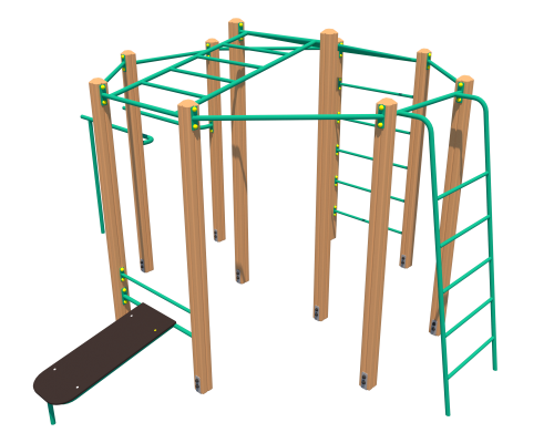 Комплекс дитячий спортивно - ігровий "Козак" - фото 1