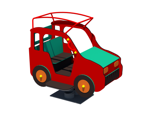 Гойдалка на двох пружинах "Джип" з дахом - фото 1